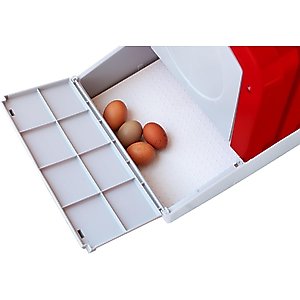 RentACoop Mobile Hen Den Roll-Out 1-Hole Chicken Nesting Box with Legs for Chicken Coop