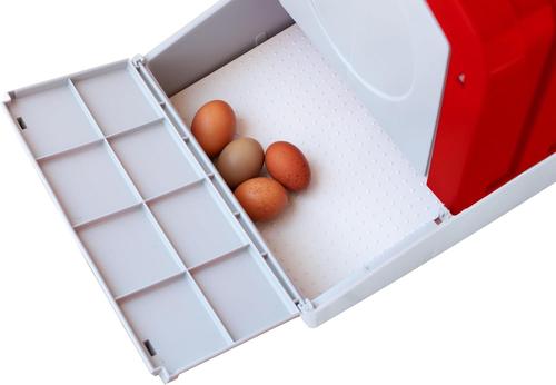 Show full view: RentACoop Mobile Hen Den Roll-Out 1-Hole Chicken Nesting Box with Legs for Chicken Coop slide 2 of 7