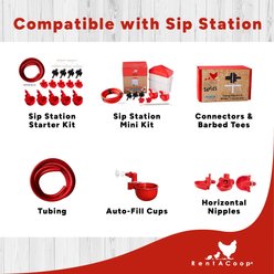 RentACoop DIY Sip Station Poultry Drinker System Mini Kit, 64-oz slide 2 of 5