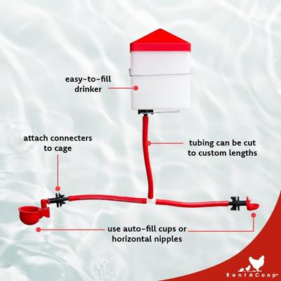 Show full view: RentACoop DIY Sip Station Poultry Drinker System Mini Kit, 64-oz slide 3 of 5