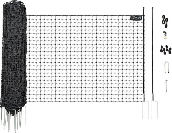 RentACoop Poultry Boundary Fence, Black, 100-ft x 48-in roll