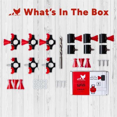 Show full view: RentACoop S.N.A.P. Chicken Watering System Glueless Clips & Hubs, 6 count slide 5 of 6