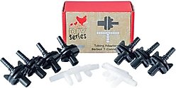 RentACoop DIY Sip Station Chicken Watering System Tubing Adaptors & Barbed T-Connectors Multipack
