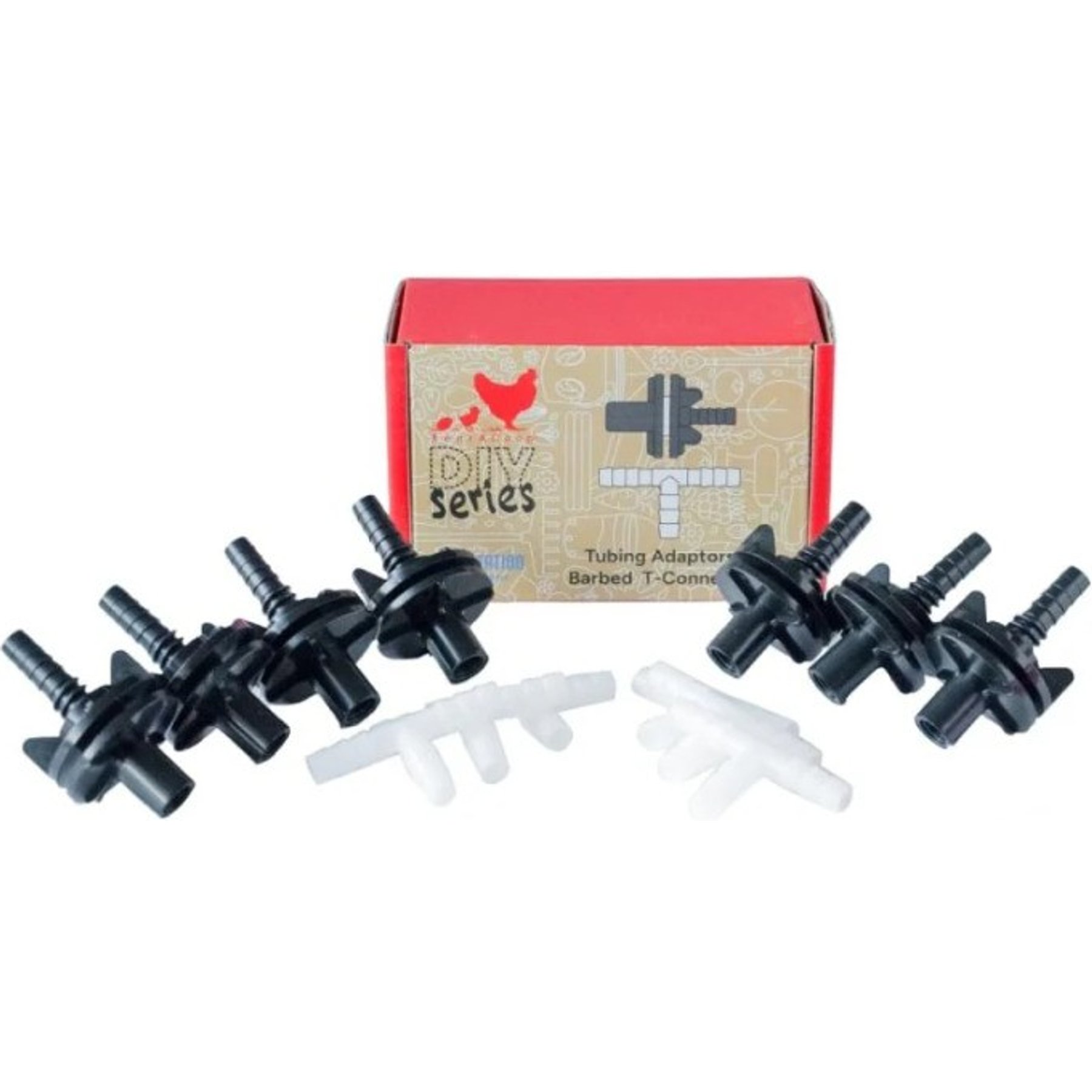 RentACoop DIY Sip Station Chicken Watering System Tubing Adaptors & Barbed T-Connectors Multipack