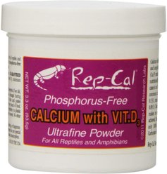 Rep-Cal Calcium with Vitamin D3 Ultrafine Powder Reptile Supplement, 3.3-oz jar