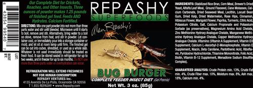 Show full view: Repashy Superfoods Bug Burger Gel Premix Feeder Insect Food, 3-oz bottle slide 2 of 3