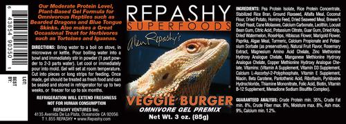 Show full view: Repashy Superfoods Veggie Burger Gel Premix Reptile Food, 3-oz bottle slide 2 of 2