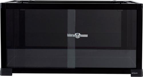 Show full view: REPTI ZOO 15-gal Full Tempered Glass Reptile Terrarium Reptile Habitat, Black slide 2 of 7