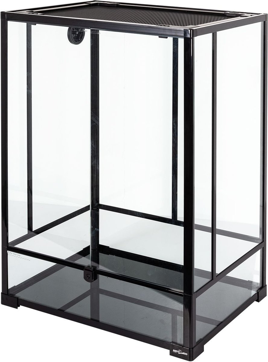 REPTIZOO Reptile Glass Terrarium, Black