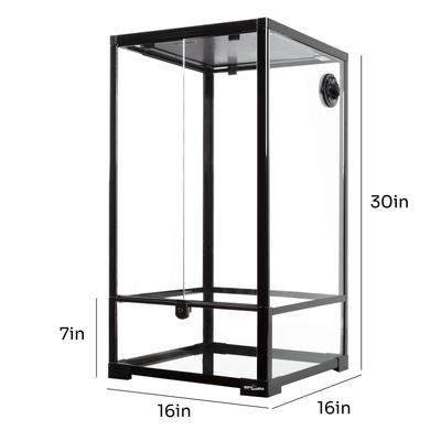Show full view: REPTI ZOO 33-gal Full Tempered Glass Reptile Terrarium Habitat, Black slide 4 of 7