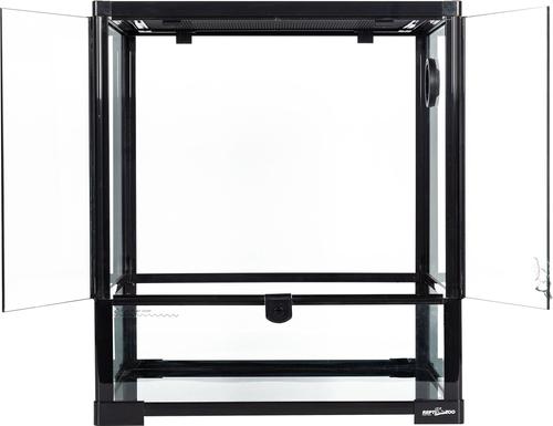 Show full view: REPTI ZOO 33-gal Full Tempered Glass Reptile Terrarium with Double Swing Doors Reptile Habitat, Black slide 3 of 8