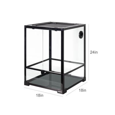 Show full view: REPTI ZOO 33-gal Full Tempered Glass Reptile Terrarium with Double Swing Doors Reptile Habitat, Black slide 4 of 8