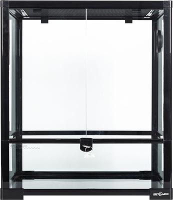 Show full view: REPTI ZOO 33-gal Full Tempered Glass Reptile Terrarium with Double Swing Doors Reptile Habitat, Black slide 2 of 8