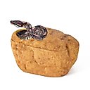 REPTI ZOO 3-in-1 Magnetic Attraction Snake, Ball Python & Geckos Reptile Cave, Large, Yellow
