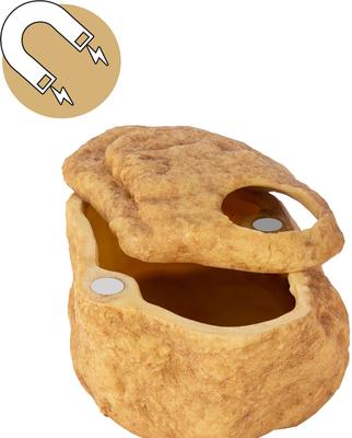 Show full view: REPTI ZOO 3-in-1 Magnetic Attraction Snake, Ball Python & Geckos Reptile Cave, Large, Yellow slide 4 of 7