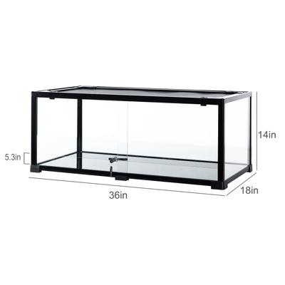 Show full view: REPTI ZOO 40-gal Full Glass Reptile Terrarium, Black slide 3 of 8