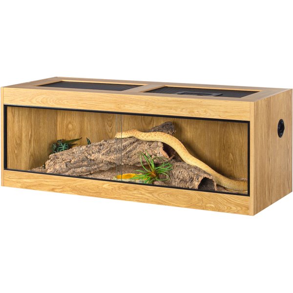 REPTI ZOO 64-gal Wooden Reptile Terrarium, Yellow
