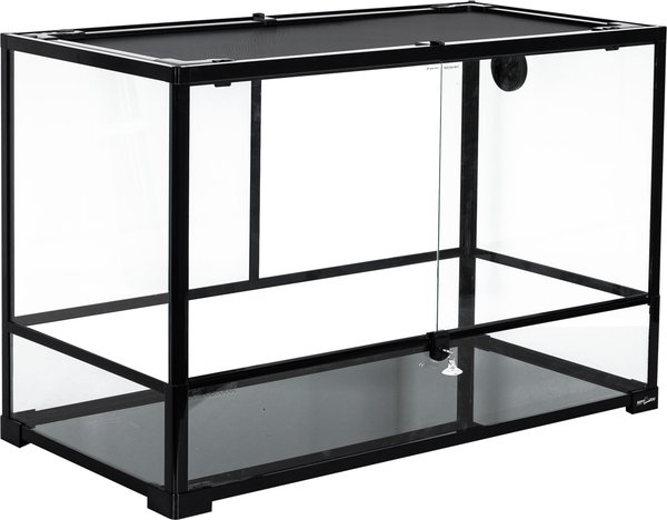 REPTI ZOO 67-gal Full Tempered Glass Reptile Terrarium, Black