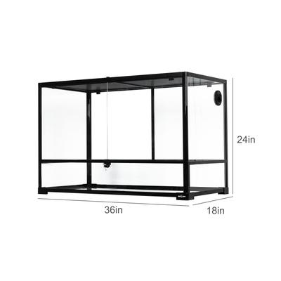Show full view: REPTI ZOO 67-gal Full Tempered Glass Reptile Terrarium, Black slide 4 of 6