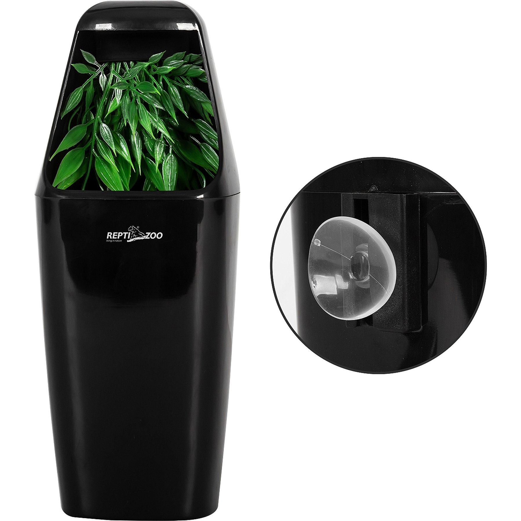 REPTI ZOO Automatic Drinking Fountain Reptile Water Dispenser for Chameleon, Black