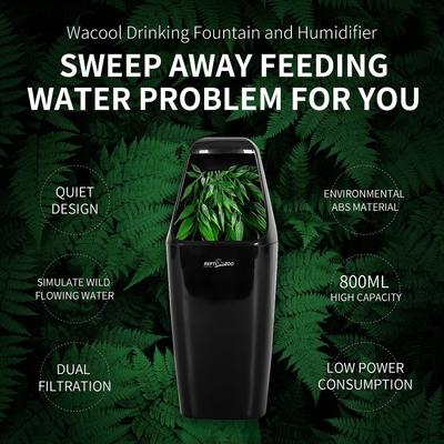 Show full view: REPTI ZOO Automatic Drinking Fountain Reptile Water Dispenser for Chameleon, Black slide 3 of 8