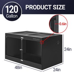 REPTI ZOO Black PVC Reptile Terrarium, 120-gal slide 2 of 6