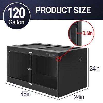 Show full view: REPTI ZOO Black PVC Reptile Terrarium, 120-gal slide 4 of 8