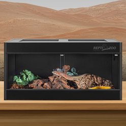 REPTI ZOO Black PVC Reptile Terrarium, 40-gal