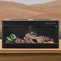 REPTI ZOO Black PVC Reptile Terrarium, 40-gal