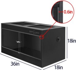 REPTI ZOO Black PVC Reptile Terrarium, 40-gal slide 2 of 4