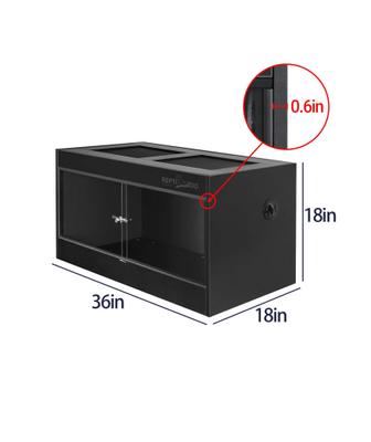 REPTI ZOO Black PVC Reptile Terrarium