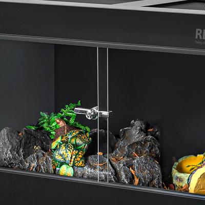 REPTI ZOO Black PVC Reptile Terrarium