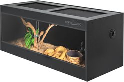 REPTI ZOO Black PVC Reptile Terrarium, 64-gal