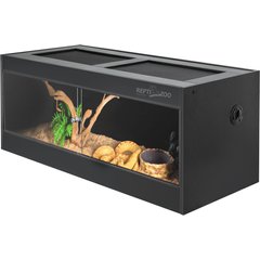 REPTI ZOO Black PVC Reptile Terrarium, 64-gal