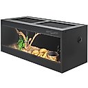 REPTI ZOO Black PVC Reptile Terrarium, 64-gal