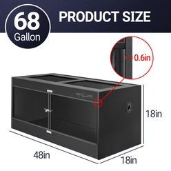 REPTI ZOO Black PVC Reptile Terrarium, 64-gal slide 2 of 6