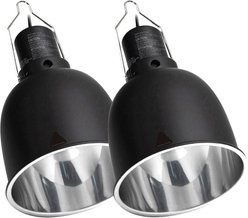 REPTI ZOO Deep Dome Matte Reptile Terrarium Lamp Fixture, 2 count