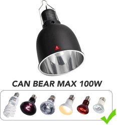 REPTI ZOO Deep Dome Matte Reptile Terrarium Lamp Fixture, 2 count slide 2 of 6