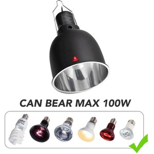 REPTI ZOO Deep Dome Matte Reptile Terrarium Lamp Fixture, 2 count