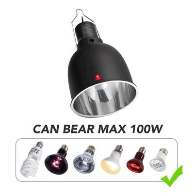 Show full view: REPTI ZOO Deep Dome Matte Reptile Terrarium Lamp Fixture, 2 count slide 2 of 8