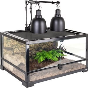 REPTI ZOO Deep Dome Matte Reptile Terrarium Lamp Fixture, 2 count