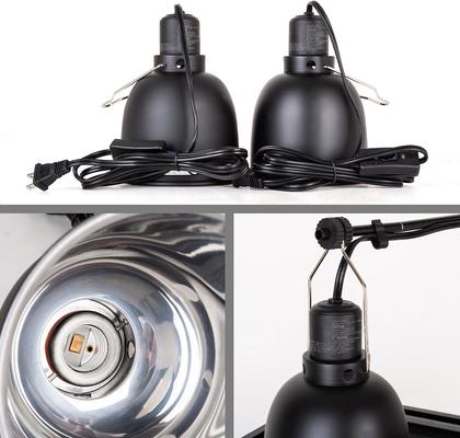 Show full view: REPTI ZOO Deep Dome Matte Reptile Terrarium Lamp Fixture, 2 count slide 5 of 8