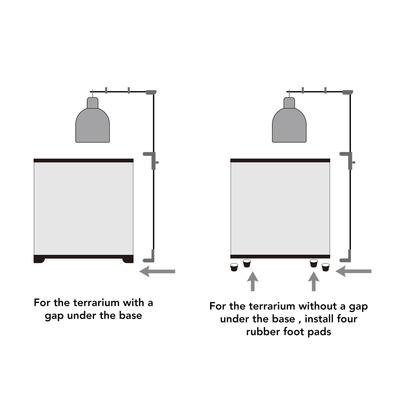 Show full view: REPTI ZOO Double Hanger Reptile Terrarium Lamp Stand slide 4 of 9