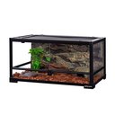 REPTI ZOO Double Hinge Door Reptile Glass Terrarium, 24-gal