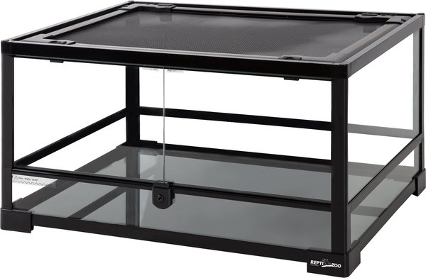 REPTI ZOO Double Hinge Glass Reptile Terrarium