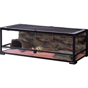 REPTI ZOO Double Hinge Glass Reptile Terrarium, 35-gal