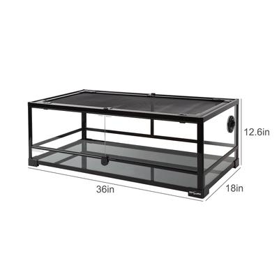 Show full view: REPTI ZOO Double Hinge Glass Reptile Terrarium, 35-gal slide 4 of 8