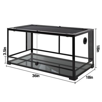 Show full view: REPTI ZOO Double Hinge Glass Reptile Terrarium, 50-gal slide 3 of 9