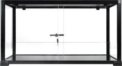 REPTI ZOO Full Knock Down Glass Reptile Terrarium, Black, 25-gallon