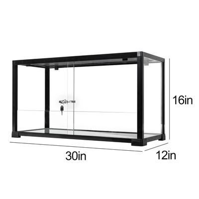 Show full view: REPTI ZOO Full Knock Down Glass Reptile Terrarium, Black, 25-gallon slide 3 of 8